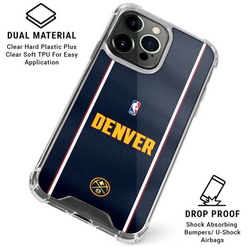 NBA Denver Nuggets Jersey iPhone 16 Pro Max Clear Case